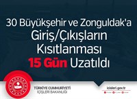 2020 - 30 Büyükşehir Giriş-Çıkış Kısıtlaması